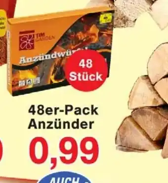 Jawoll TIM GARDEN 48er-Pack Anzünder Angebot