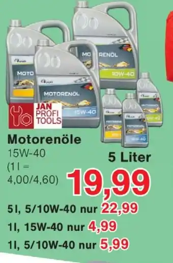 Jawoll JAN PROFI TOOLS Motorenöle Angebot