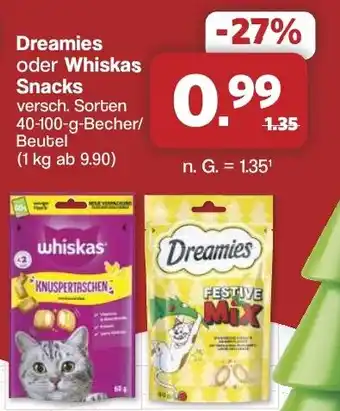 Famila Nord West Dreamies oder Whiskas Snacks Angebot