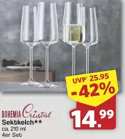 Famila Nord West BOHEMIA Cristal Sektkelch 4er Set Angebot