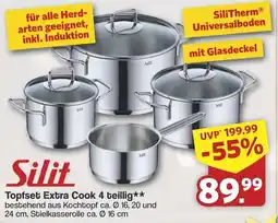 Famila Nord West Silit Topfset Extra Cook 4 teillig Angebot