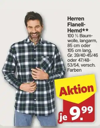 Famila Nord West Herren Flanell- Hemd Angebot