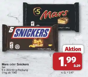 Famila Nord West Mars oder Snickers Angebot
