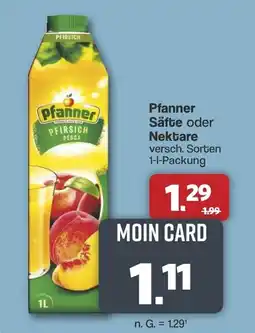 Famila Nord West Pfanner Säfte oder Nektare Angebot