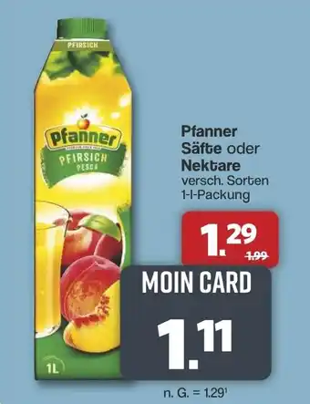 Famila Nord West Pfanner Säfte oder Nektare Angebot