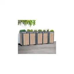 Netto Marken-Discount Westmann Mülltonnenbox Planta 5x 240 L Holzoptik 84x332x124,5cm Angebot