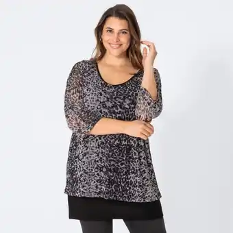 NKD Damen-2-in-1-Langarmshirt mit Mesh Angebot