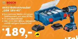 Globus Baumarkt BOSCH Akku-Bohrschrauber ,,GSR 18V-45" Angebot