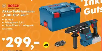 Globus Baumarkt BOSCH Akku-Bohrhammer GBH 18V-26F'' Angebot