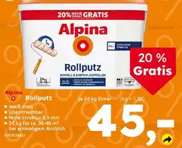 Globus Baumarkt Alpina Rollputz Angebot