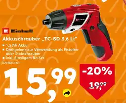 Globus Baumarkt Einhell Akkuschrauber „TC-SD 3,6 Li Angebot