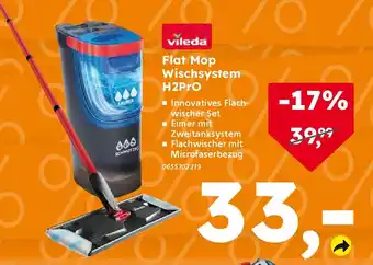 Globus Baumarkt vileda Flat Mop Wischsystem H2PRO Angebot