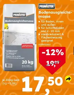 Globus Baumarkt PRIMASTER Bodenausgleichs- masse Angebot