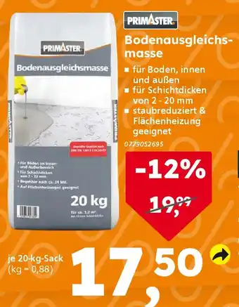 Globus Baumarkt PRIMASTER Bodenausgleichs- masse Angebot
