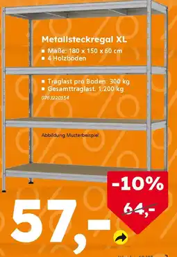 Globus Baumarkt Metallsteckregal XL Angebot