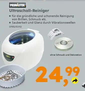 Globus Baumarkt PRIMASTER Ultraschall-Reiniger Angebot