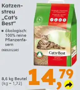 Globus Baumarkt Katzen- streu ,,Cat's Best" Angebot