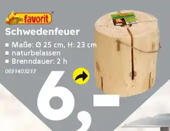 Globus Baumarkt favorit Schwedenfeuer Angebot