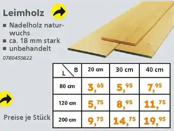 Globus Baumarkt Leimholz Angebot