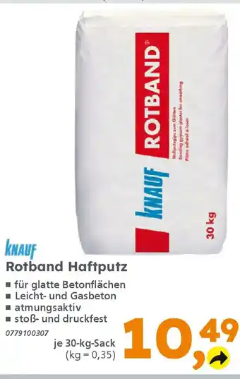 Globus Baumarkt KNAUF Rotband Haftputz Angebot