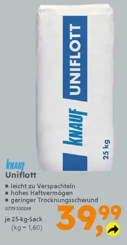 Globus Baumarkt KNAUF Uniflott Angebot