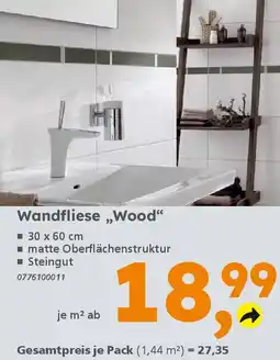 Globus Baumarkt Wandfliese ,,Wood" Angebot