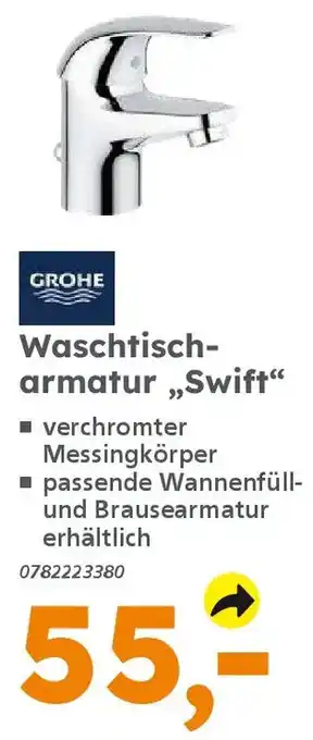 Globus Baumarkt GROHE Waschtischarmatur „Swift“ Angebot