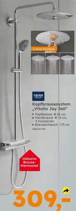 Globus Baumarkt GROHE Kopfbrausesystem ,,Vitalio Joy 260" Angebot