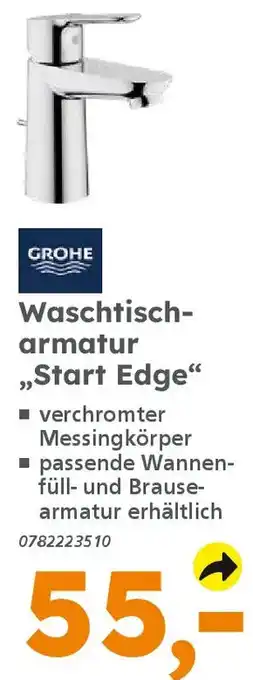 Globus Baumarkt GROHE Waschtischarmatur „Start Edge" Angebot