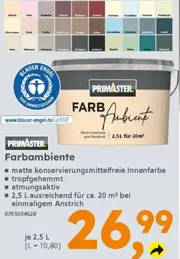 Globus Baumarkt PRIMASTER Farbambiente Angebot