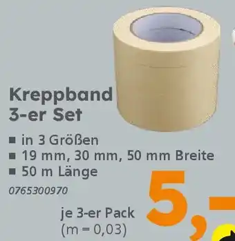Globus Baumarkt Kreppband 3-er Set Angebot