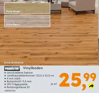 Globus Baumarkt PRIMASTER Vinylboden Angebot