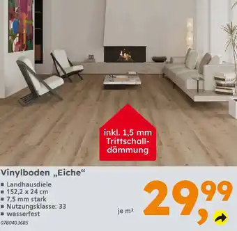Globus Baumarkt Vinylboden „Eiche" Angebot