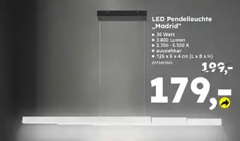 Globus Baumarkt LED Pendelleuchte ,,Madrid" Angebot