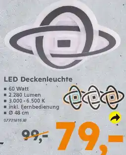 Globus Baumarkt LED Deckenleuchte Angebot