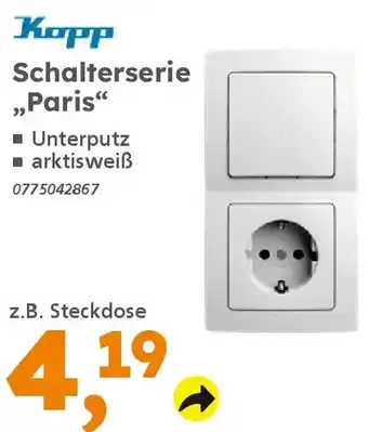 Globus Baumarkt Корр Schalterserie ,,Paris" Angebot