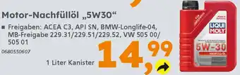 Globus Baumarkt LIQUI MOLY Motor-Nachfüllöl „5W30" Angebot