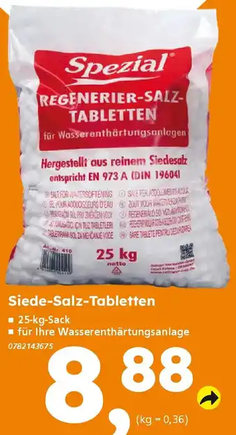 Globus Baumarkt Siede-Salz-Tabletten Angebot