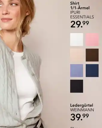 Peek & Cloppenburg Hamburg IPURI ESSENTIALS Shirt 1/1-Ärmel Angebot