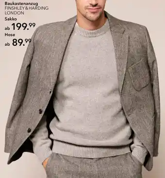 Peek & Cloppenburg Hamburg FINSHLEY & HARDING LONDON Baukastenanzug Sakko Angebot