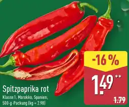 Aldi Nord Spitzpaprika rot Angebot
