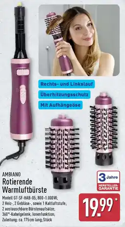 Aldi Nord AMBIANO Rotierende Warmluftbürste Angebot