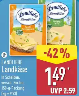 Aldi Nord LANDLIEBE Landkäse Angebot