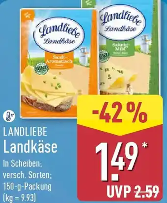 Aldi Nord LANDLIEBE Landkäse Angebot