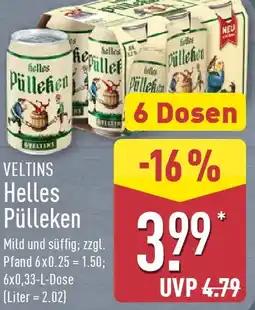 Aldi Nord VELTINS Helles Pülleken Angebot