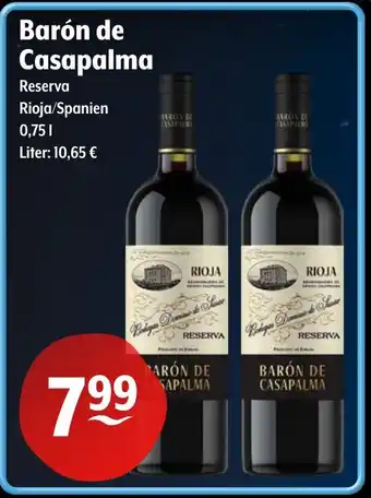 Getränke Hoffmann Barón de Casapalma Reserva Angebot