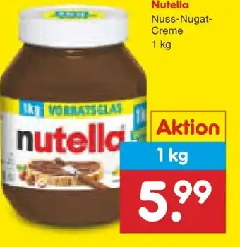 Netto Marken-Discount Ferrero Nutella Nuss-Nugat Creme Angebot