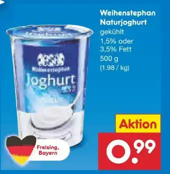 Netto Marken-Discount Weihenstephan Naturjoghurt Angebot