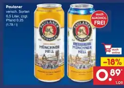 Netto Marken-Discount Paulaner Münchner Hell Angebot