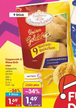 Netto Marken-Discount Coppenrath & Wiese Unsere Goldstücke Weizen-Brötchen Angebot